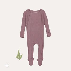 Violet  Ribbed Kids Footie by Lovely Littles footie. Romper